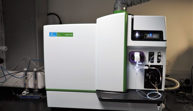 ICP-MS instrument after autotune troubleshooting, replacement installation, and cooling manifold repair