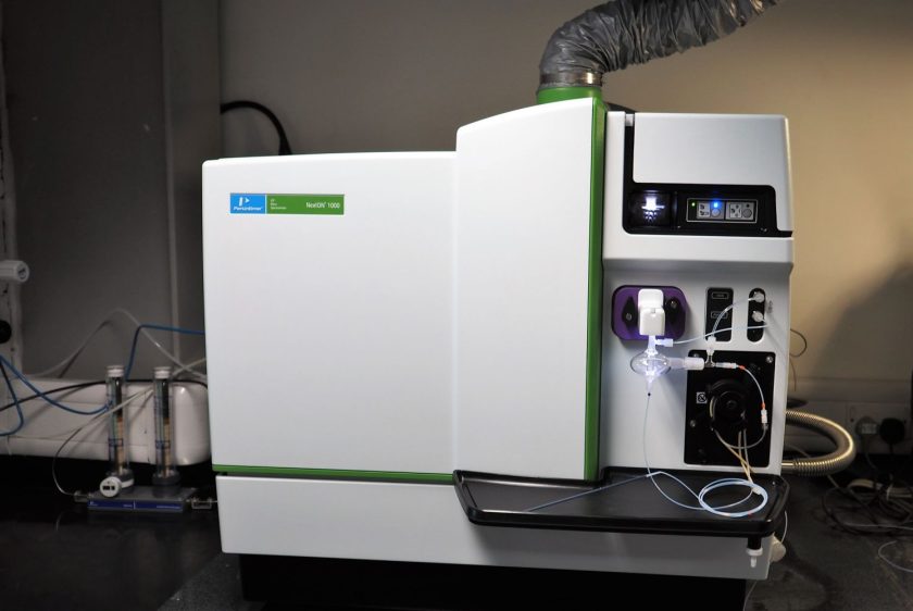 ICP-MS instrument after autotune troubleshooting, replacement installation, and cooling manifold repair